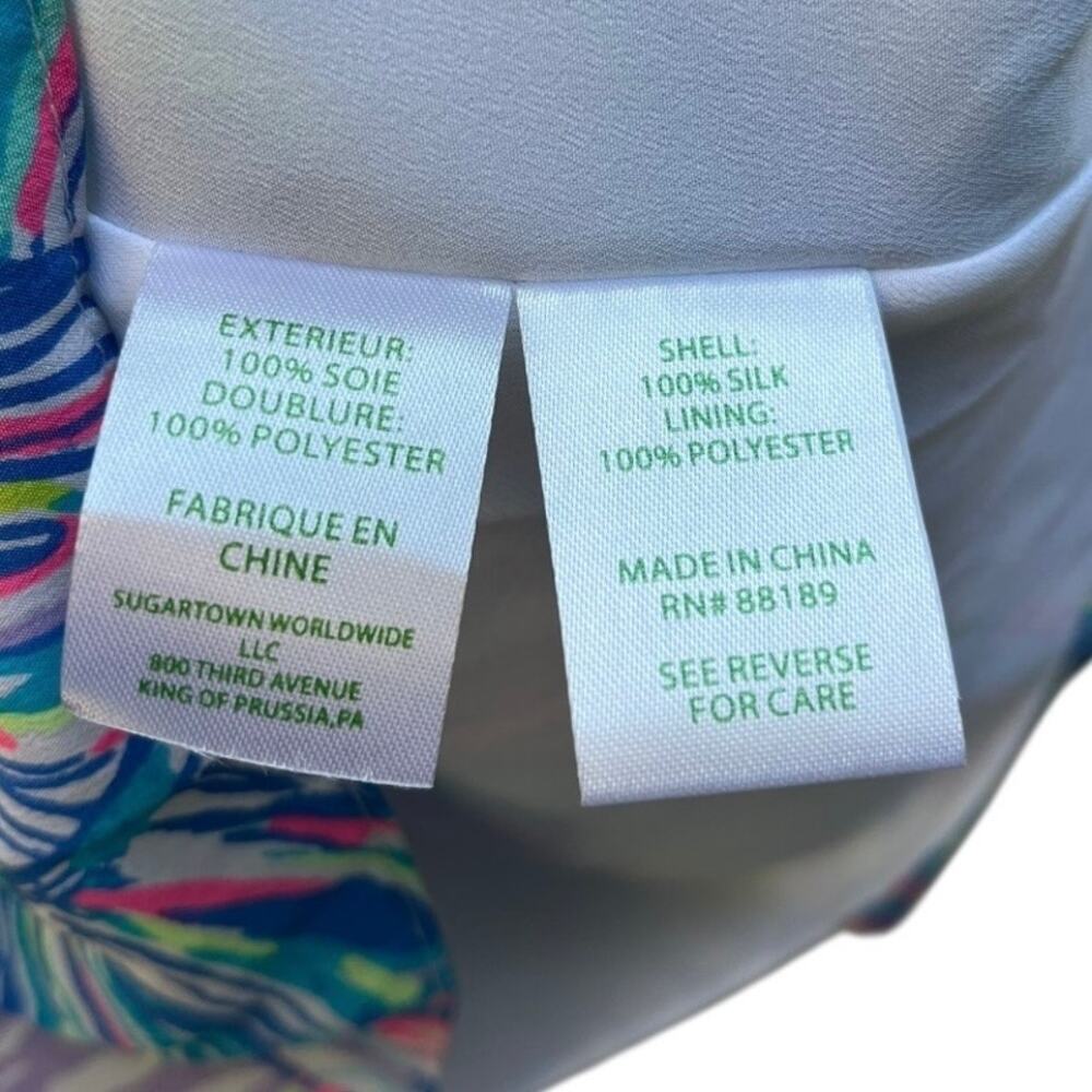 NEW Lilly Pulitzer Zanna Silk Dress Multi Gillty Pleasure Adjust Straps Women XS - Picture 7 of 9